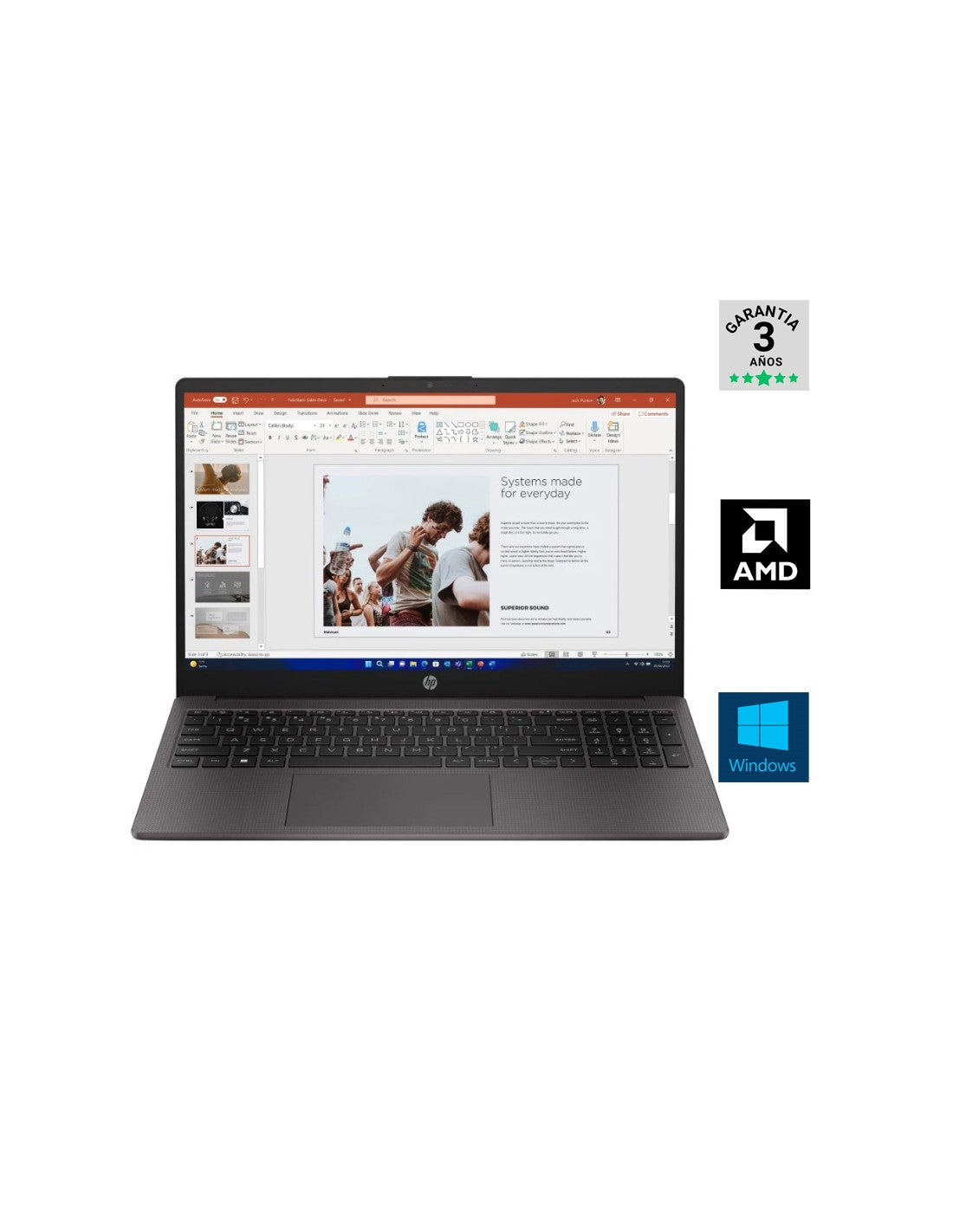 HP 255 G10 7330U 8G B 500GB NVME W11HOME